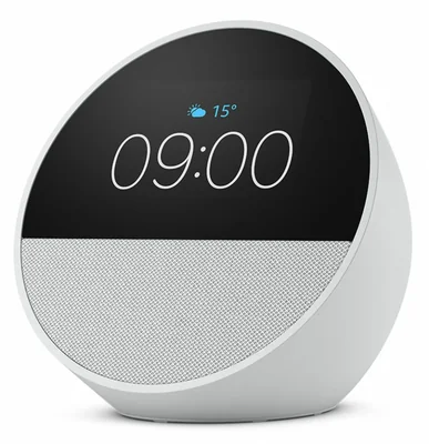 Amazon Asistente de Voz Echo Spot 2024 2.83", Inalambrico, WiFi, Bluetooth, Blanco