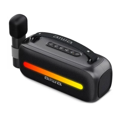 Bocina Bluetooth Portatil Aiwa AWS40BT, Alambrico/Inalambrico, USB-C, 24W, Negro