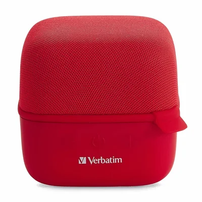 Bocina Bluetooth Portatil Verbatim Cube, Inalambrico, 5W RMS, USB, Rojo