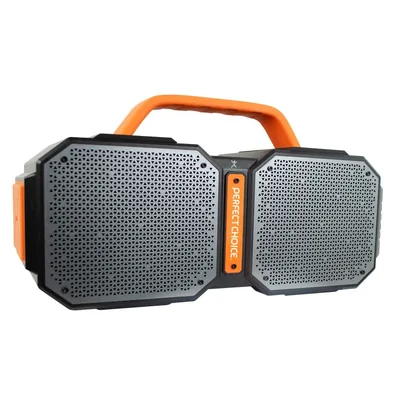 Bocina Bluetooth Portatil Perfect Choice Goliat, Inalambrico, 50W RMS, Negro/Naranja - Resistente al Agua