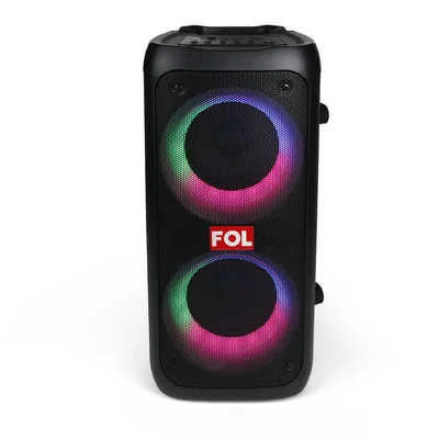 Bocina Bluetooth Portatil FOL FS-L2204, Alambrico, USB-C, 20W, Negro