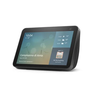 Amazon Echo Show 8 Gen 2 Asistente de Voz 8" HD, Alambrico, Negro