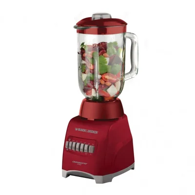 Licuadora Black & Decker Crushmaster Pro, 1.2 Litros, 550W, 10 Velocidades, Rojo