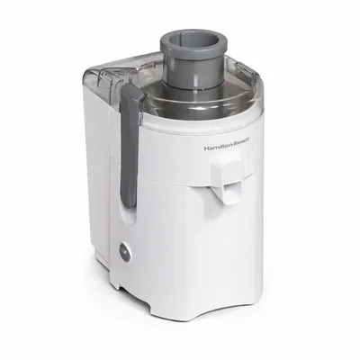 Extractor de Jugos Hamilton Beach 67501, 400W, 1 Velocidad, Blanco