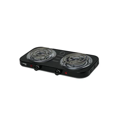 Parrilla Electrica 2 Quemadores En Espiral Negra Basic Volteck Pael 2Cpn