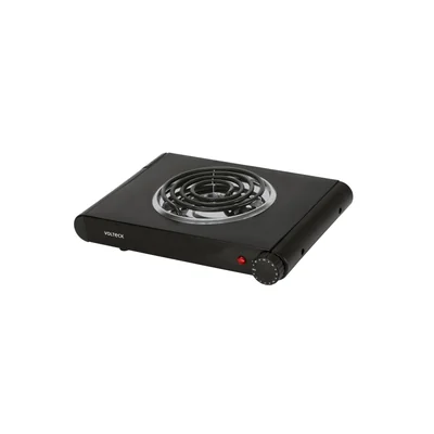 Parrilla electrica 1 quemador espiral, negra Volteck PAEL-1CN