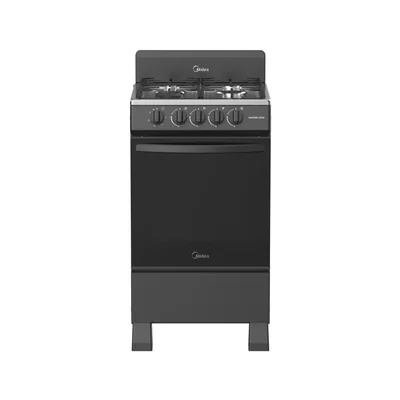 Estufa Midea MasterCook, 4 Quemadores, Negro