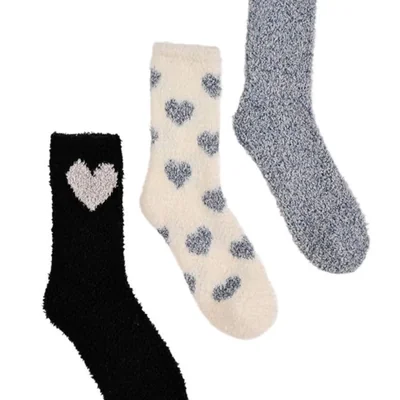 3Pack Calcetín Cozy Corazones Maria Intima para Mujer
