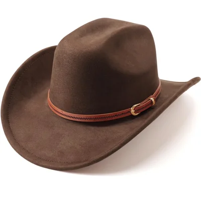 Sombrero Vaquero Aqokka 56-58 Cm Con Hebilla De Cinturón - Venta Internacional.