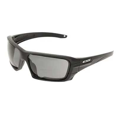 Kit de gafas de sol ESS Rollbar negro con logo plateado