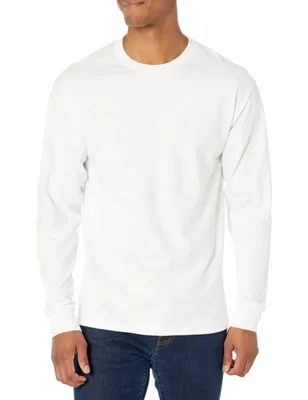 CAMISA Hanes Blanca Talla Grande Pack de 2 Manga Larga