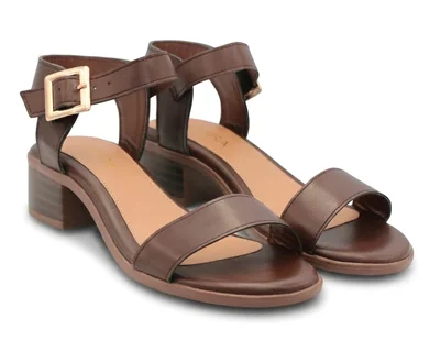 Sandalias de Tacón Sahara Cafés para Mujer
