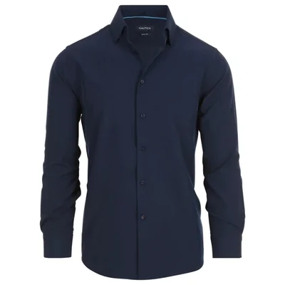 Camisa Nautica Slim Fit de Manga Larga y Stretch