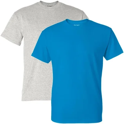 Camiseta Gildan DryBlend Pack de 2 (Sapphire/ASHGREY) talla S