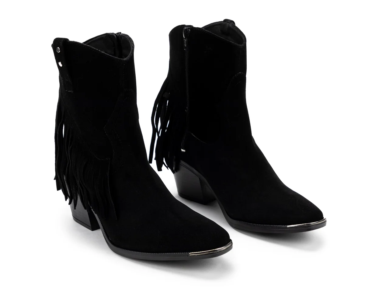 Botas Vaqueras Strona Negras para Mujer
