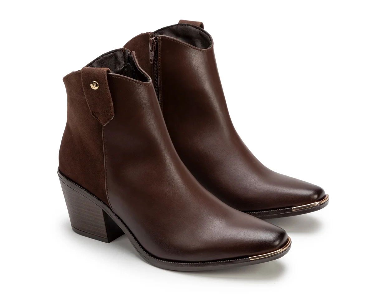 Botas Vaqueras Frida Kollection Cafés para Mujer
