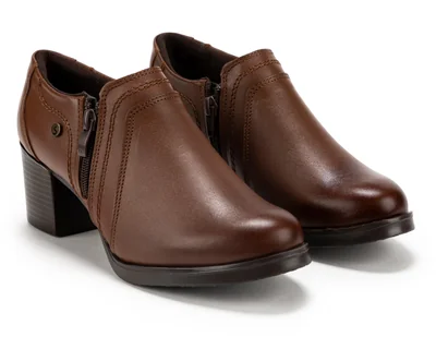 Botas Confort Sensipie de Piel Café para Mujer