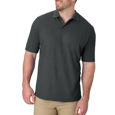 Remera Polo Hanes Piqué Manga Corta Carbón Mediana