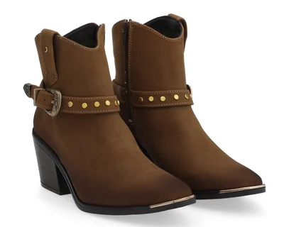 Botas Vaqueras Strona Camel para Mujer