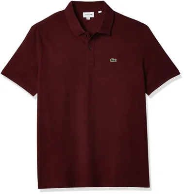 Camisa Polo Lacoste L.12.12 Slim Fit Piqué Vino XL