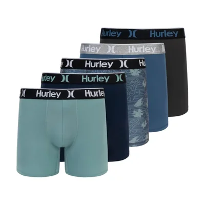 Boxer tipo slip Hurley para hombre pack de 5 talla M verde Nilo