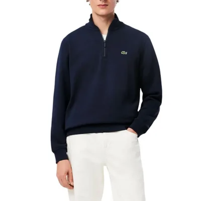 Sudadera Lacoste de forro polar con cremallera talla M azul marino