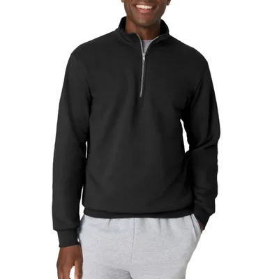 Sudadera Hanes EcoSmart de Algodón-Poliéster con Cremallera Parcial para Hombre