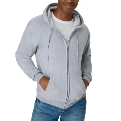 Buzo Hanes con Cierre Completo Eco-Smart Hoodie Light Steel XL