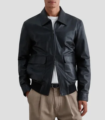 Chamarra Sczapa Leather Jacket Hombre