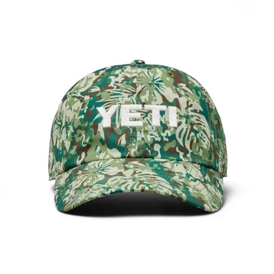 Gorra de béisbol YETI Hibiscus verde