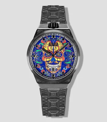 Reloj para Hombre Neo Viajero Dualidad Mictlán Edición Especial Negro