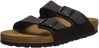 Sandalia Birkenstock Arizona unisex de cuero negro talla 43 EU