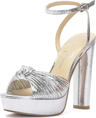 Sandalia Jessica Simpson 25 cm Plata Plataforma