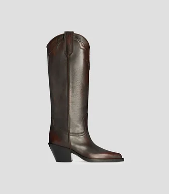 Botas con tacón de media luna Mujer