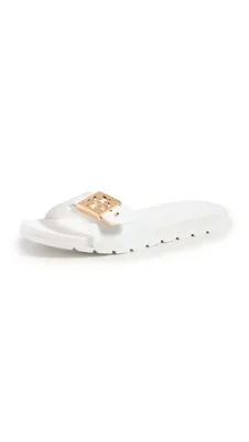 Sandalia Tory Burch talla 10 (mediana) Blanco/Oro/Blanco