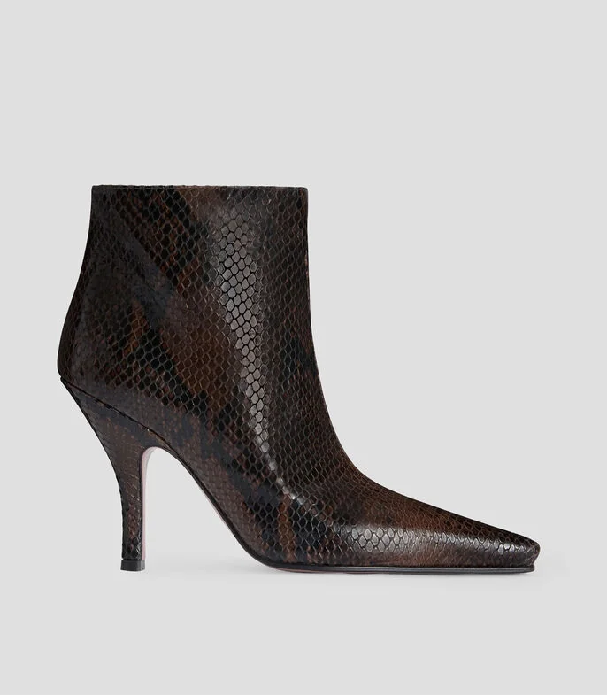 Botines con tacón delgado Mujer