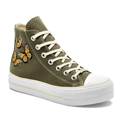 Mora Tierra tenis botin para mujer olivo cod 147595-E
