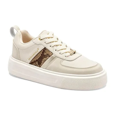Moramora tenis para mujer beige cod 147614-E