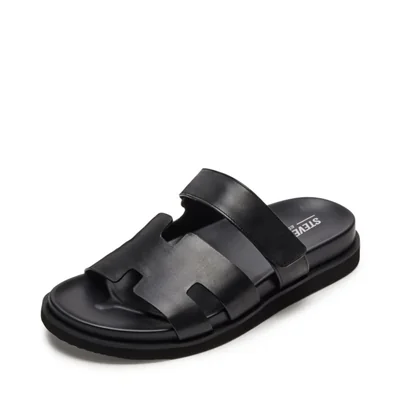 Sandalia Deslizante Steve Madden 25 cm Negra de Gamuza