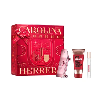 Set Eau de Parfum Carolina Herrera 212 Heroes 80 ml + Loción Corporal 100 ml + 10 ml Para Mujer