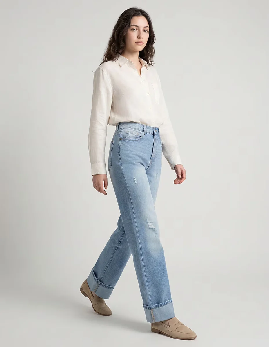 Jeans straight sexy jeans para mujer 2