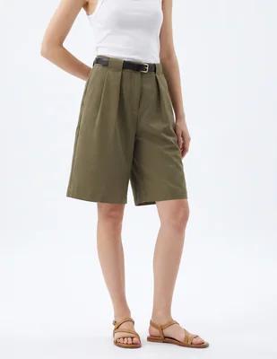Bermuda sastreada Coffee beanpara mujer