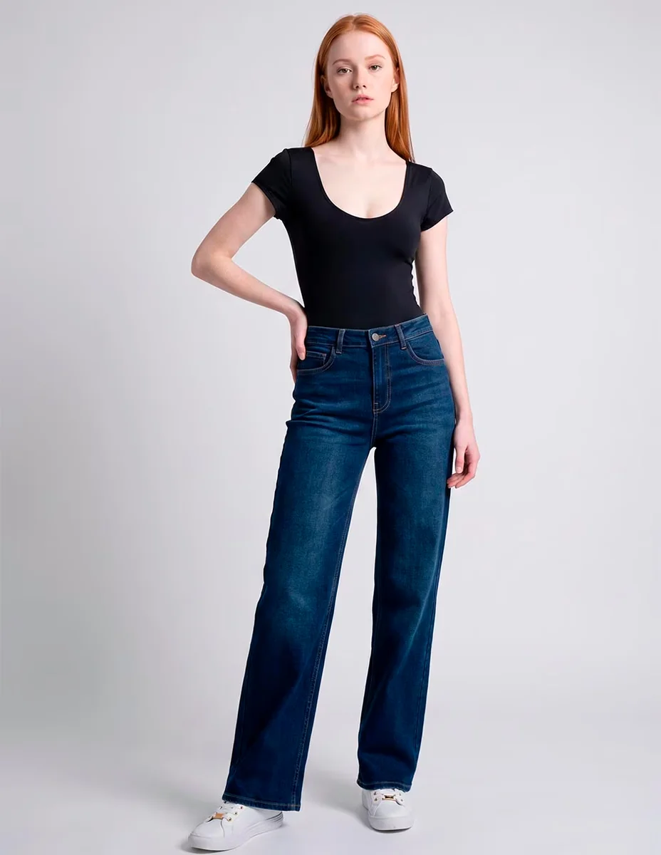 Body escote redondo para mujer