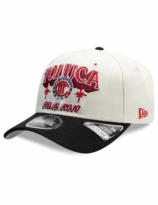 Gorra visera curva snapback para fútbol lmx wordmark rotulos club deportivo toluca unisex