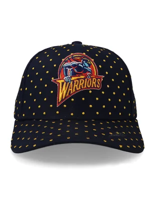 Gorra visera curva snapback para básquetbol Mitchell & Ness Nba Warriors Polka Pro Golden State Warriors para adulto
