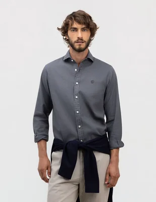 Camisa casual manga larga para hombre