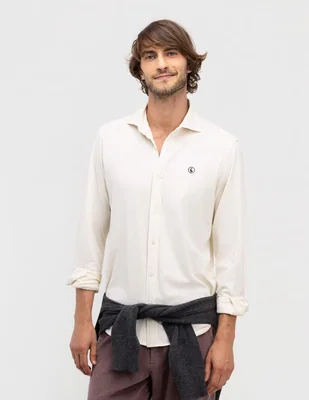 Camisa casual manga regular para hombre