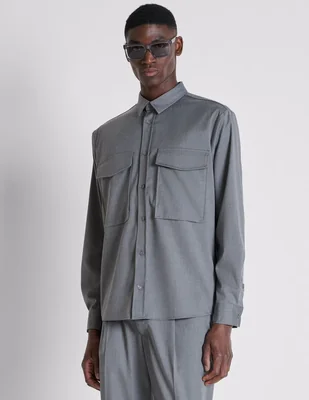 Camisa casual manga larga para hombre