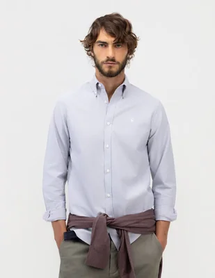 Camisa casual manga regular para hombre