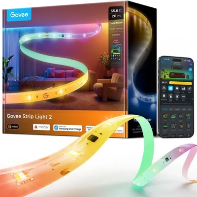 Tira de luz LED Govee 20 m RGBWWIC con control WiFi